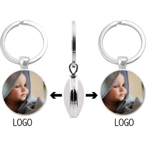 Double-Sided Personalized Pendant BabyS Custom Keychain Photo Mom Dad Grandparents' Parents Love A Gift For Family Member