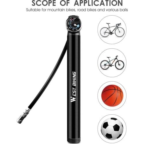 Mini Bicycle Electirc Pump 120Psi Pressure Schrader Presta Fork Tire Shock Bike Electric Inflator Bomba Bicicleta Bike Air Pump