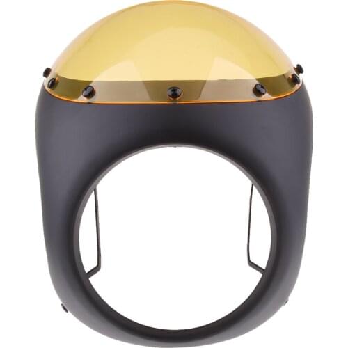 Motorcycle Headlight Fairing Wind Screen Cover Fits 16cm-18cm Headlamp Plastic for Retro Cafe Racer