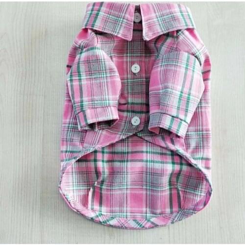 Summer Dog Shirt Plaid Coat Puppy Clothing Small Dog Costumes Apparel Yorkshire Pomeranian Poodle Bichon Schnauzer Pet Clothes