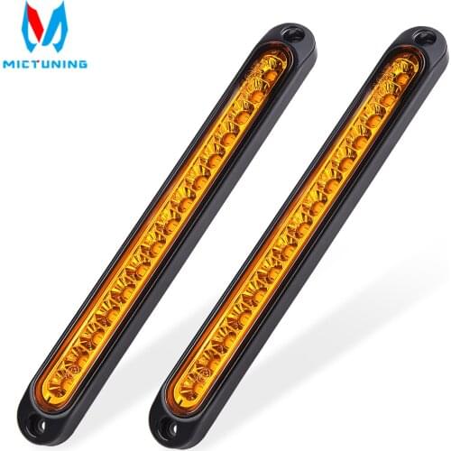 MICTUNING 10" 15 LED Trailer Light Bar Identification Light Led Turn Tail Light Truck Rear Side Marker ID Lights Side Marker Bar