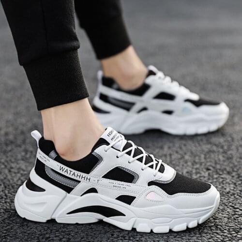 Mens shoes spring and summer dad shoes matching for mens leisure Light and breathable shoes for teenagers