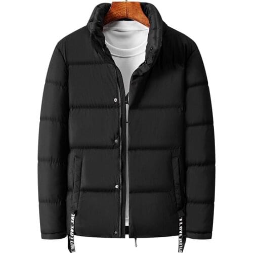 KKSKY 2020 Men Down Jacket Print Letter Thick Parkas Dust Male Coat Korean Style Warm Solid Mens Clothing New Autumn Winter 4XL