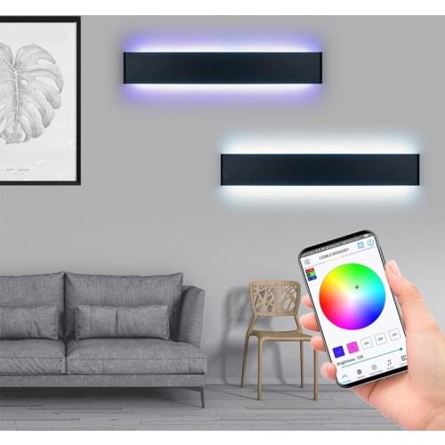 RGB Wall Light LED Effect Wall Lamp With APP Control Colorful Wall lamp For Bedroom Party Bar Lobby KTV Home wall decoration