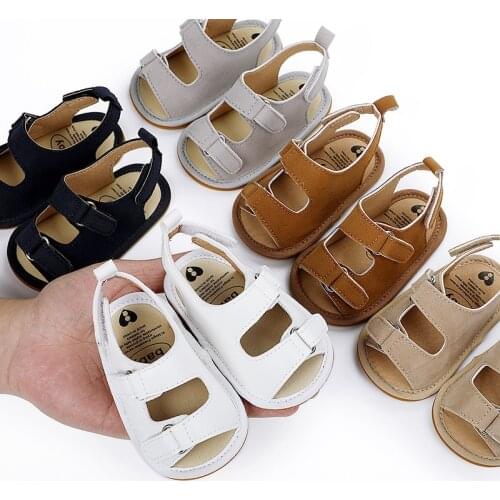 New Cute Shoes Infant Girls Breathable Soft Sandals Non-slip Rubber Flat Sandals First Walking Shoes Toddler Sandals