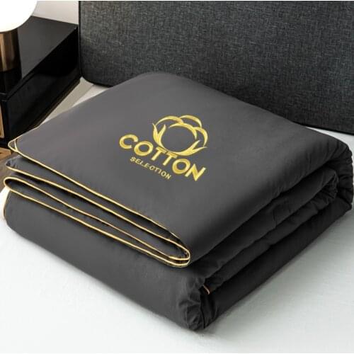New Luxury Quilts Cotton Filler Summer Bedspread Solid Double Duvets for Adults Air-conditioned Comforter Queen King size