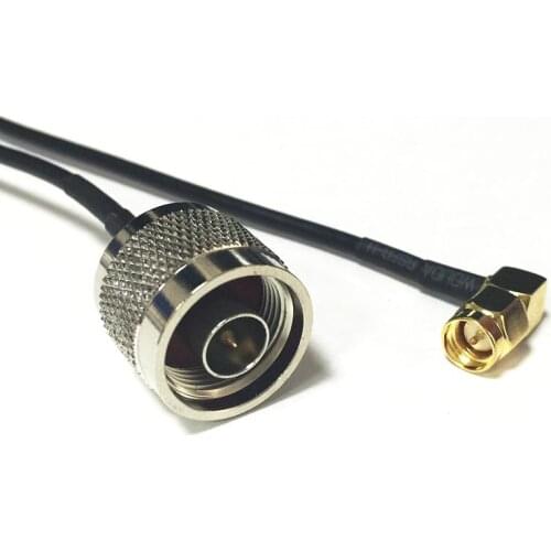 New Modem Coaxial Cable N Male Plug Connector Switch SMA Male Plug Right Angle Connector RG174 Cable 20CM 8" Adapter