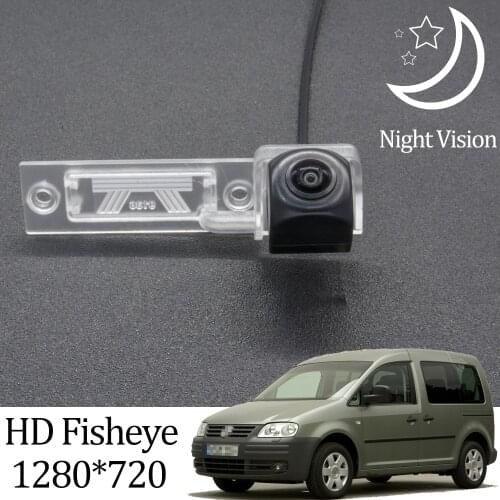 Owtosin HD 1280*720 Fisheye Rear View Camera For Volkswagen Caddy MK3 2003 2004 2005 2006 2007 2008 2009 Car Reverse Monitor