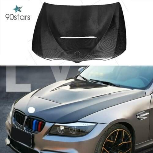 For BMW 3 Series E90 Sedan Facelift 2008 2009 2010 2011 GTS Style Real Carbon Fiber Front Hoods Engine Bonnet Cover Vent