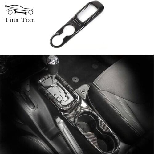 Fit For Jeep JK Wrangler 2011-2017 Car Styling Car Interior Drink Cup Holder Gear Shift Panel Decoration Cover Trim Frame Cover