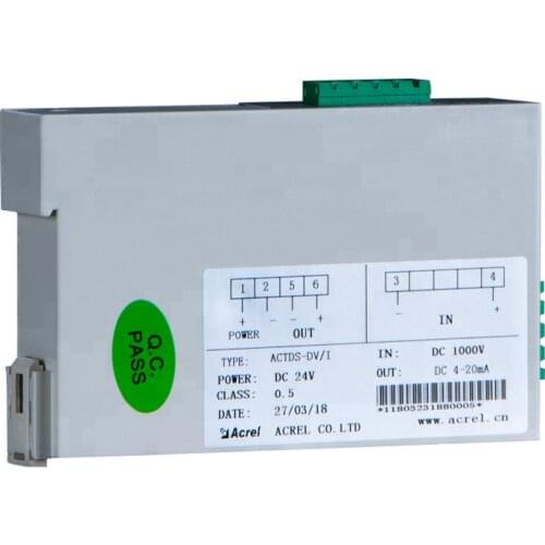 Dc 0-1000-1500V input voltage transducer / voltage sensor with 0-5V output