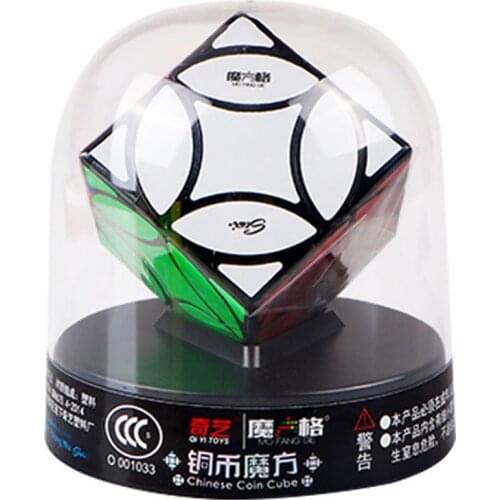 Qiyi Professional square 60mm ancient coin cube plastic brain teaser puzzle for Educational Toy for Children Gift