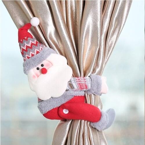 New Christmas decorations Curtain Strap door curtain buckle Home Holidays Hanging Ornaments cartoon doll Hold Buckle