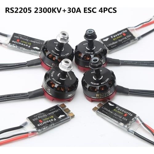 RS2205 2205 2300KV CW CCW Brushless Motor With LittleBee 20A/30A BLHeli_S ESC for FPV RC QAV250 X210 Racing Drone Multicopter