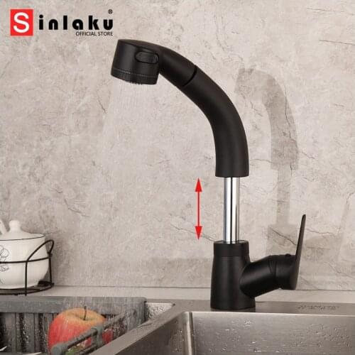 SINLAKU Pull-out Bath Mixers With Shower Head