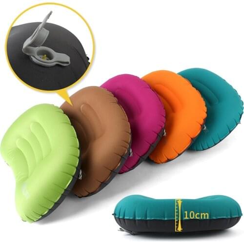 U-shaped Inflatable Train Airplane Pillow for Outdoor Travel Camping Office Lady Siesta