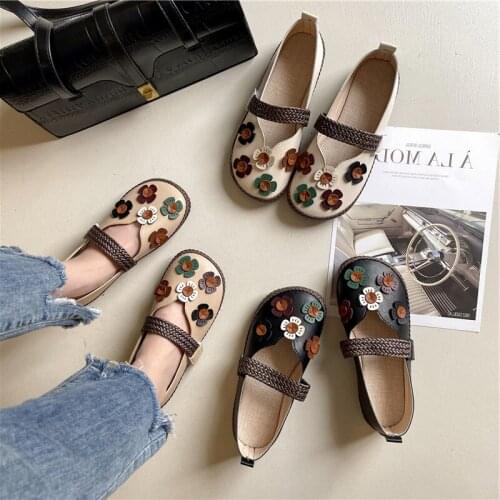 Comfortable Flat Womens Shoes Spring And Summer New Everyday All-Match Round Toe Shallow Mouth Casual Shoes