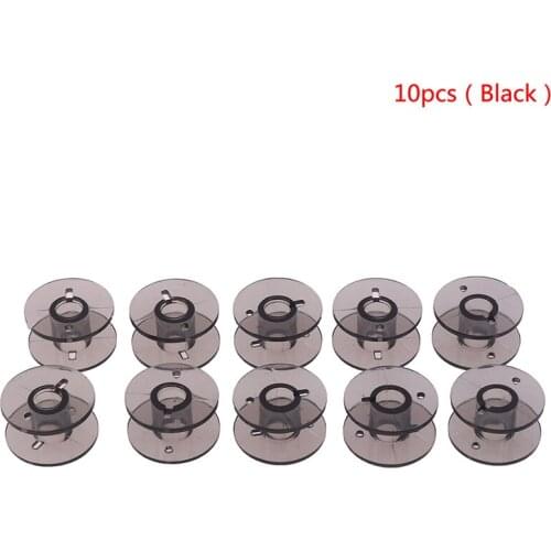 10Pcs/lot Transparent Colorful Bobbins Spool Sewing Bobbins Spool Plastic Empty Bobbins For Home Sewing Accessories