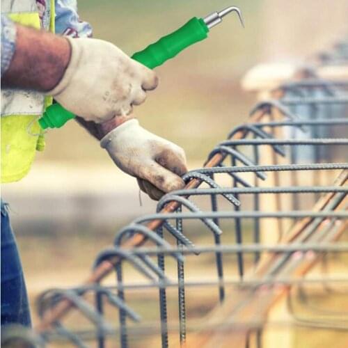 2PCS Rebar Tie Wire Twister Automatic Concrete Metal Wire Twisting Fence Pull Tie Tool Curved And Straight Hook Dropship Tool