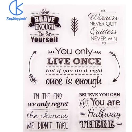 2020 Cake Tool Believe Phrases Embosser Stamp Sticky Decorating Fondant Cutter Tools Sugarcraft Transparent Silicone Seal