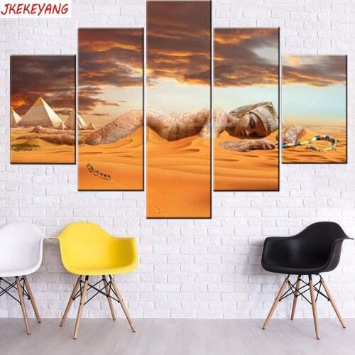 5pcs full square mosaic,5d diamond painting Egyptian Pyramids diy diamond embroidery crafts home decoration Y3341