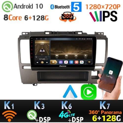 6G+128G 1280*720P Android 10 Car GPS Navigation Radio For Nissan Tiida C11 2002-2011 CarPlay 360 Camera Split Screen Head Unit