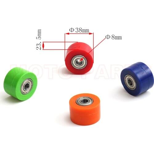 8mm 10mm Drive Chain Roller Pulley Wheel Slider Tensioner Wheel Guide For Street Bike Enduro Motorcycle Motocross ATV CRF CR XR