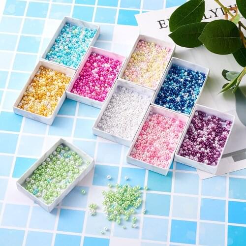 9 Colors No Holes/Undrilled Imitated Pearl Beads Garment Accessories for Wedding Birthday Party Home Decoration