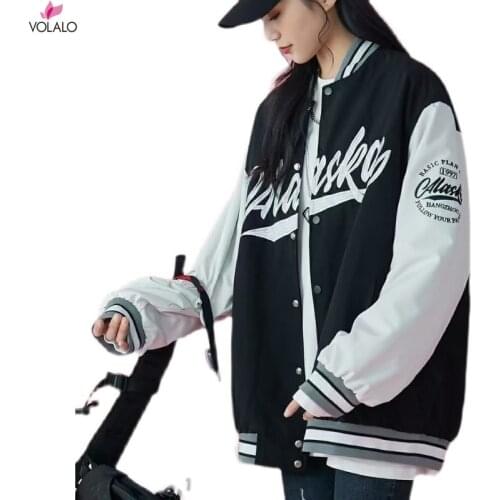 Baseball Uniform Jackets for Women 2021 Spring and Autumn New High-quality Loose and Thin Couple Retro Clothes Oversized Jacket