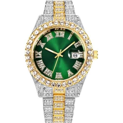 New Top Brand Luxury Watches for Men Diamond Mens Watch Calendar Clock Male Business Quartz Wristwatches Relogio Masculino