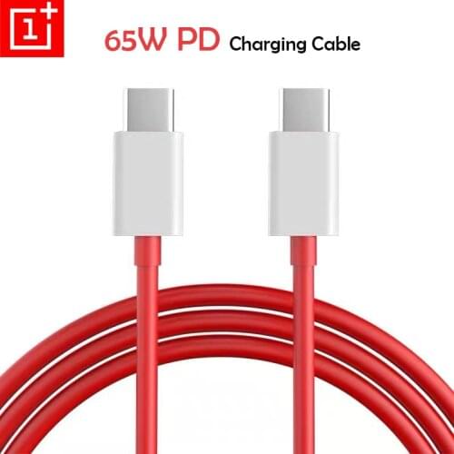Oneplus 8T Original 65W Warp Quick Charger Cable 6.5A PD Fast Charging Usb Type-C 3.1 To Usb C Data Line For One Plus 8t 8t+ 5G