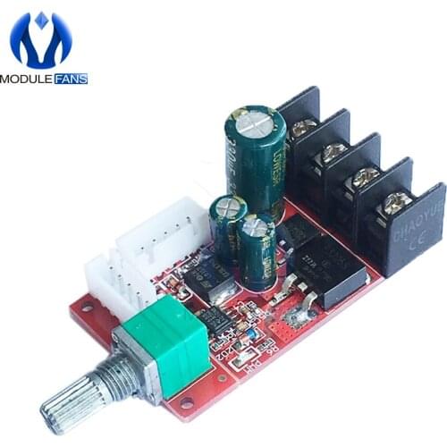 DC 10V-50V 15A 300W DC Motor Speed Controller Rotary Potentiometer Knob Cap Switch 40CM Cable