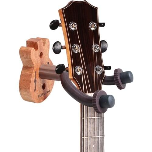 1pcs Wood Wall-mounted Guitar Hanger Ukulele Hook Bass Holder Stand Instrument Display Rack