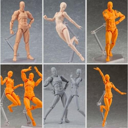 Figma Anime Archetype He She Kun Chan Movable Body Doll Action Figure Collectible Joints Male Female Ferrite 14.5cm