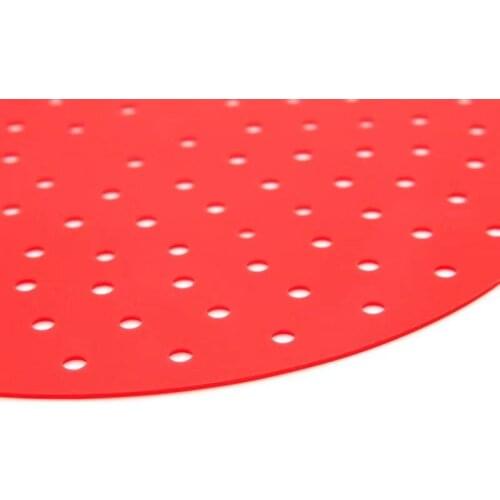 2 PCS Air Fryer Mats with Round Shape Reusable Long Lasting Durable Non-Stick Silicone Kitchen Accessory for Kitchen TN88