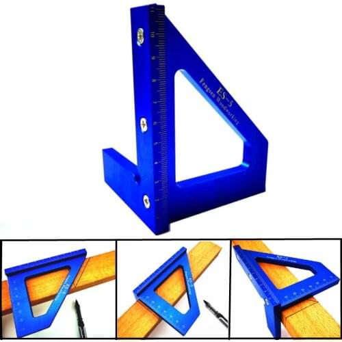 Multifunctional Angle Ruler 45 90 Degree Aluminum Alloy Accurate Woodworking Square Angle Ruler Marking Gauge Carpenter Tools