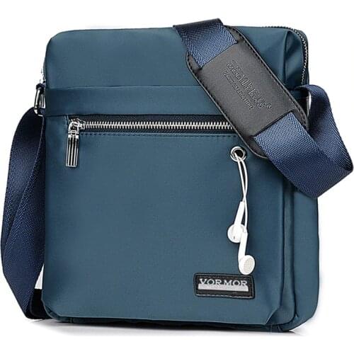 VORMOR Classic O Design Business Man Bag Vintage Brand Mens Messenger Bag Casual Grid Shoulder Bag For Male bolsa Hot