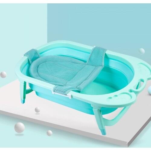 Baby Shower Portable Air Cushion Bed Bathtub Mat NewBorn Safety Security Bath Seat Support Baby shower net