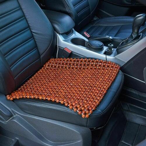 Wooden Bead Seat Cushion Sofa Office Breathable Cooling Seat Mat Car Seat Cover Chair Seat pad Air Ventilation Mesh Mat Cushion