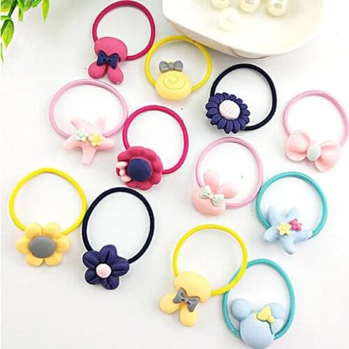 Childrens Rubber Band for Tying Hair No Injury Hair Rope Hair Accessories Girls Pink Princess Baby Hair Band Small Hair Band