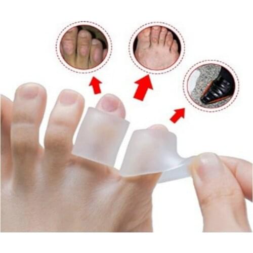 3pairs Silicone Gel Little Toe Tube Corns Blisters Corrector Protector Gel Bunion Toe Finger Protection Foot Care Tool