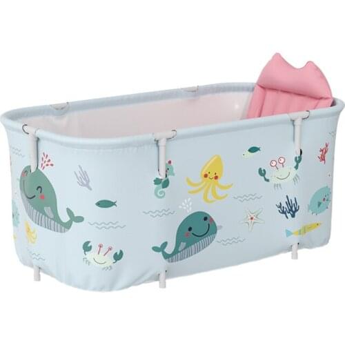 Folding Bath Bucket Adult Portable Bathtub Children Swimming Pool Household Plastic Full Body Bathtub With Cover Home Sauna