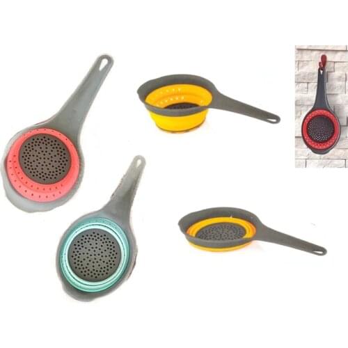 Foldable Accordion Silicone Fruit Vegetable Washing Strainer Strainer