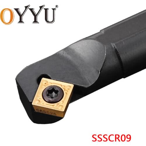 Lathe Turning Tool SSSCR S12M S16Q S20R S25S S14N SSSCL09 SSSCR09 Internal Tool Holder Metal Boring Bar Cutting Angle 45 Degrees