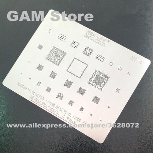 For Redmi note2/3 Xiaomi MAX BGA Stencil MSM8956 MT6795 CPU Reball IC Solder Heat Template Tin Plant Steel Net 0.12mm Thickness