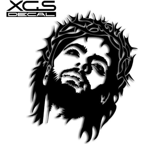 XGS DECAL Car decals 15cm x 12.5cm Jesus Christ car motorcycle car stickers reflective waterproof stickers