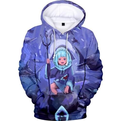 Funny Arrival Gawr gura 3D Print Hoodies Men/women Autumn hip hop Sweatshirt Casual Sweatshirt 3d Hoodies Pullover