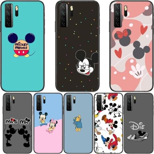 Disney lover cartoon phone protect cover Black Soft Cover The Pooh For Huawei Nova 8 7 6 SE 5T 7i 5i 5Z 5 4 4E 3 3i 3E 2i Pro Ph