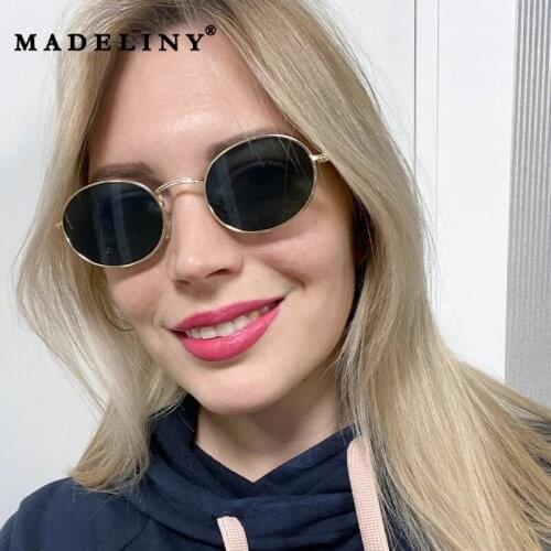 MADELINY Fashion Round Small Frame Sunglasses Women Retro Brand Design Sun Glasses 2020 New Men Alloy Frame Eyeglasses MA116
