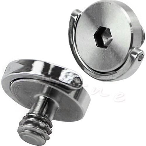 1Pc Hot New D Ring 1/4"-20 Camera Tripod QR Plate Steel Stainless Loading Screw K1AB